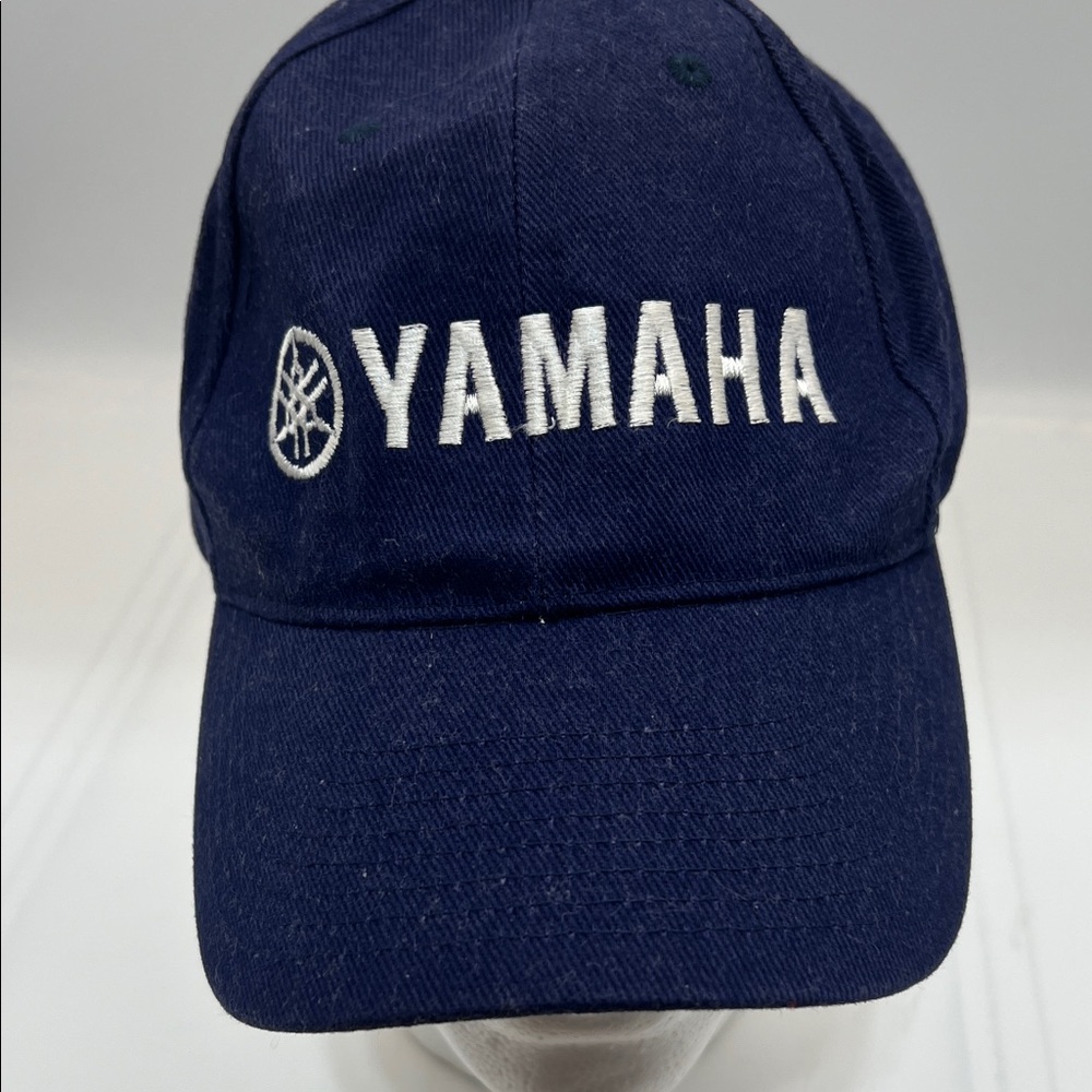 Yamaha Navy Blue Adjustable Baseball Hat Embroidered Logo